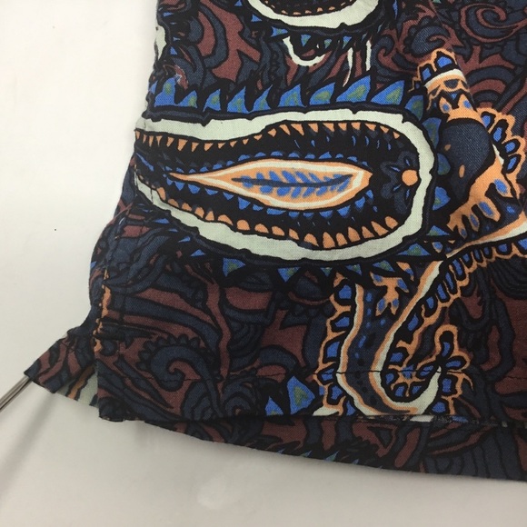 Roark Paisley Casual Button Down Shirt - Blue and Brown - Picture 5 of 10